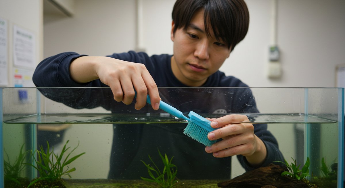 水槽 掃除 魚 プレコ